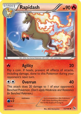XY  Flashfire  015 Rapidash  - Uncommon