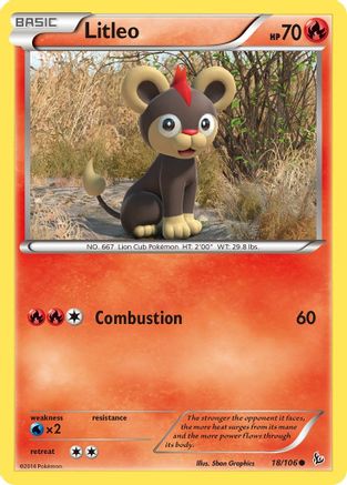 XY  Flashfire  018 Litleo (18)  - Reverse Holofoil - Common