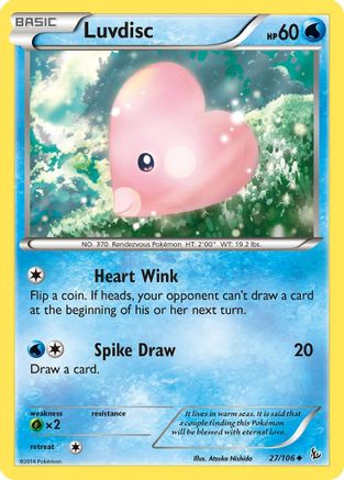 XY  Flashfire  027 Luvdisc  - Uncommon