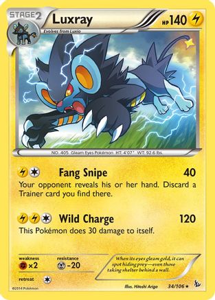 XY  Flashfire  034/106 Luxray  - Rare