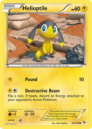 XY  Flashfire  036 Helioptile  - Common