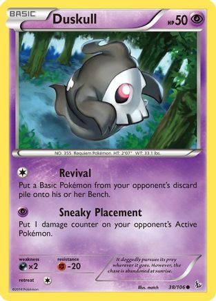 XY  Flashfire  038 Duskull  - Reverse Holofoil - Common