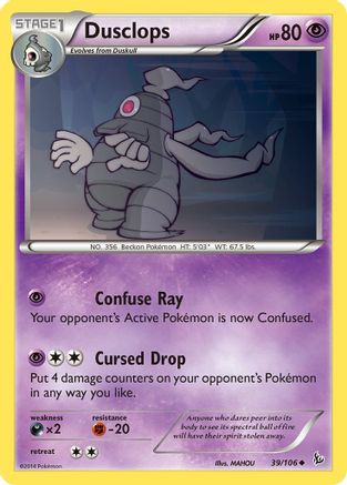 XY  Flashfire  039 Dusclops  - Uncommon