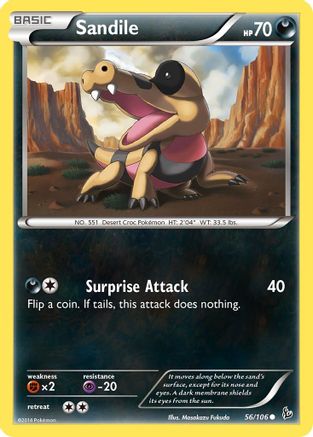 XY  Flashfire  056 Sandile  - Common