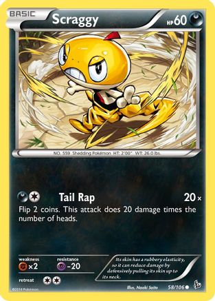 XY  Flashfire  058/106 Scraggy  - Common