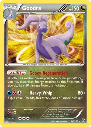 XY  Flashfire  074/106 Goodra  - Reverse Holofoil - Holo Rare