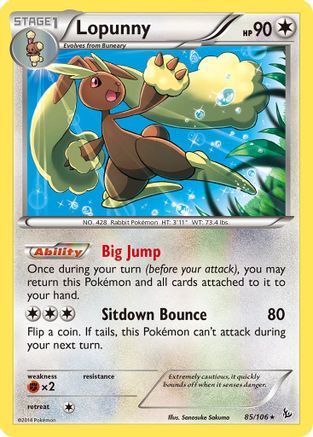 XY  Flashfire  085/106 Lopunny  - Rare