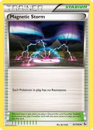 XY  Flashfire  091 Magnetic Storm  - Reverse Holofoil - Uncommon