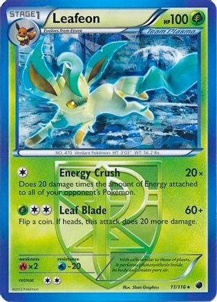 Deck Exclusives  011/116 Leafeon  - Holofoil - Holo Rare