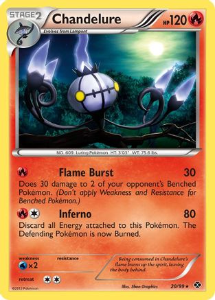 Next Destinies  020 Chandelure  - Reverse Holofoil - Holo Rare