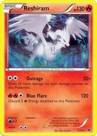 Deck Exclusives  021/099 Reshiram  - Holofoil - Holo Rare
