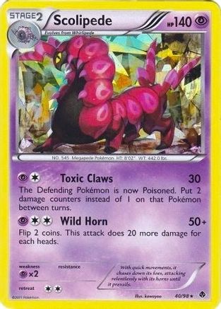 Deck Exclusives  040/098 Scolipede  - Holofoil - Holo Rare