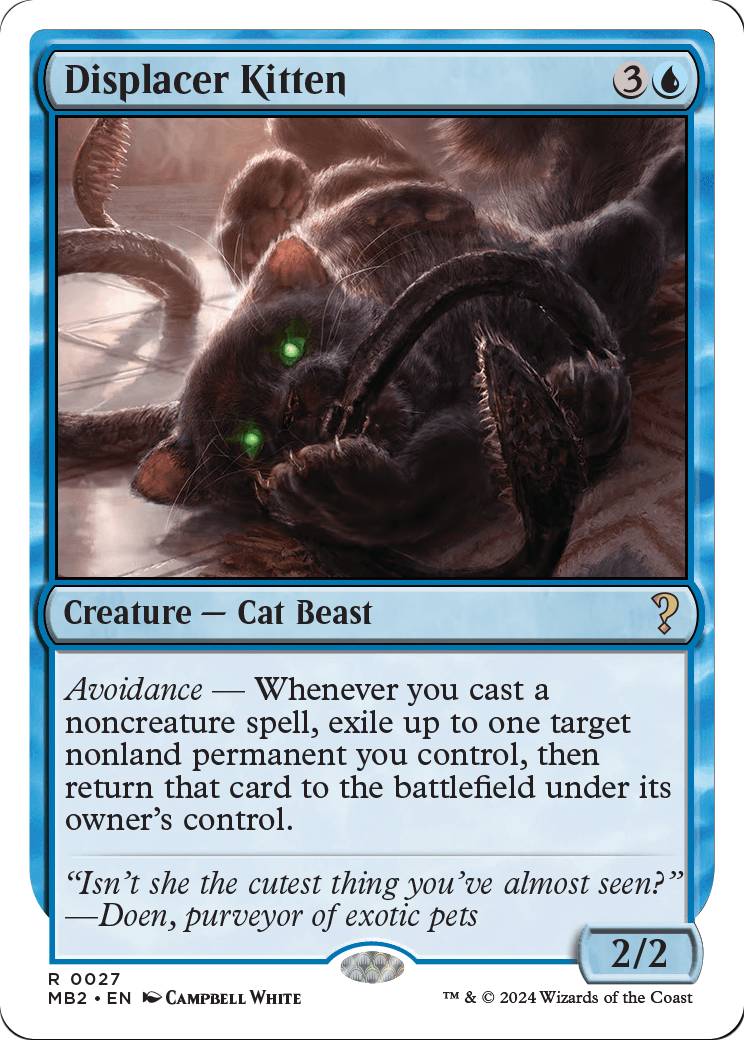Mystery Booster 2 - (MB2-027) - Displacer Kitten (White Border)