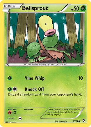 XY  Furious Fists  001 Bellsprout  - Reverse Holofoil - Common
