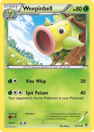 XY  Furious Fists  002 Weepinbell  - Uncommon