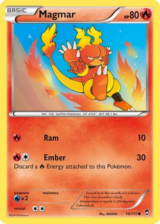 XY  Furious Fists  010 Magmar  - Common