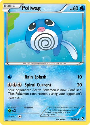 XY  Furious Fists  015/111 Poliwag  - Common