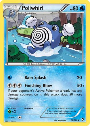 XY  Furious Fists  016/111 Poliwhirl  - Uncommon