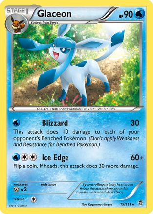 XY  Furious Fists  019/111 Glaceon  - Rare
