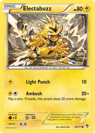 XY  Furious Fists  029 Electabuzz  - Reverse Holofoil - Common
