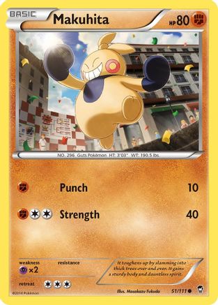 XY  Furious Fists  051 Makuhita  - Common
