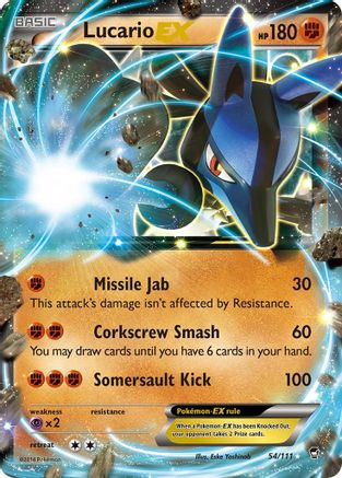 XY  Furious Fists  054/111 Lucario EX  - Holofoil - Ultra Rare
