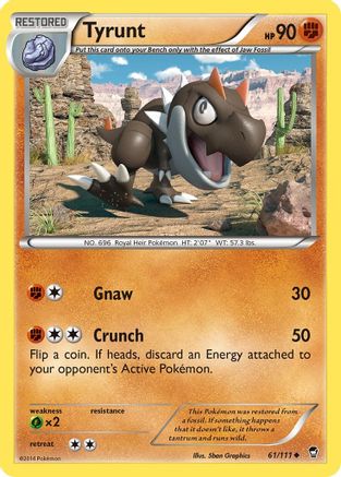 XY  Furious Fists  061/111 Tyrunt  - Uncommon