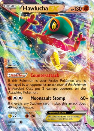 XY  Furious Fists  064/111 Hawlucha EX  - Holofoil - Ultra Rare