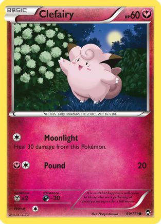XY  Furious Fists  069/111 Clefairy (69)  - Common