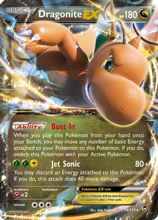 XY  Furious Fists  074/111 Dragonite EX  - Holofoil - Ultra Rare