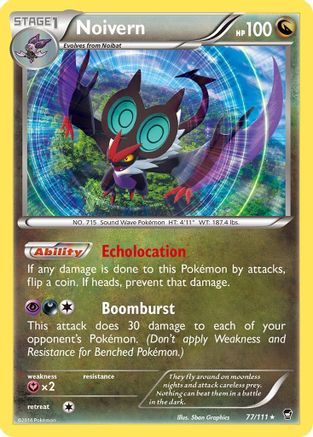 XY  Furious Fists  077/111 Noivern  - Reverse Holofoil - Holo Rare