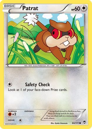 XY  Furious Fists  084 Patrat  - Common