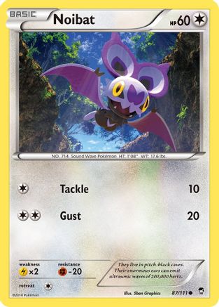 XY  Furious Fists  087 Noibat  - Common