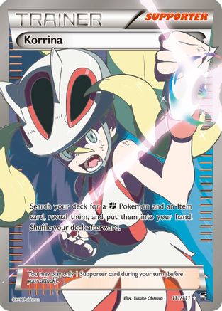 XY  Furious Fists  111/111 Korrina (111 Full Art)  - Holofoil - Ultra Rare