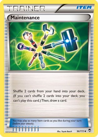 XY  Furious Fists  096 Maintenance  - Uncommon