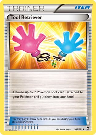 XY  Furious Fists  101 Tool Retriever  - Reverse Holofoil - Uncommon