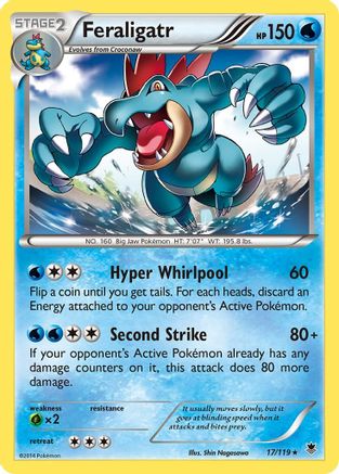 XY  Phantom Forces  017/119 Feraligatr  - Holofoil - Holo Rare