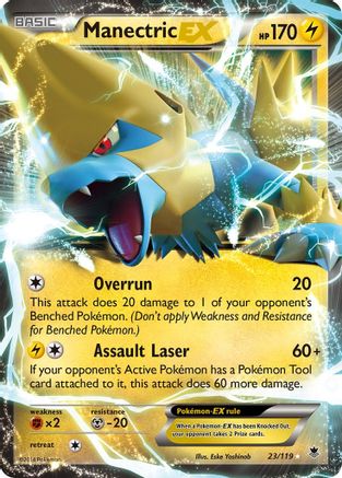 XY  Phantom Forces  023/119 Manectric EX  - Holofoil - Ultra Rare