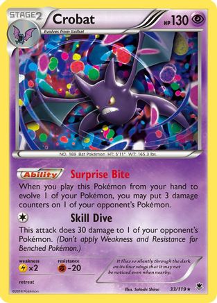 XY  Phantom Forces  033/119 Crobat  - Rare