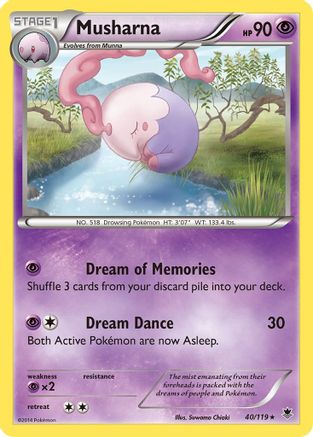 XY  Phantom Forces  040 Musharna  - Reverse Holofoil - Rare