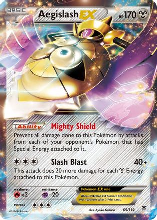 XY  Phantom Forces  065/119 Aegislash EX  - Holofoil - Ultra Rare