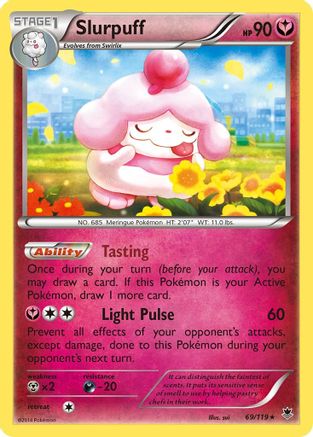 XY  Phantom Forces  069/119 Slurpuff  - Reverse Holofoil - Holo Rare