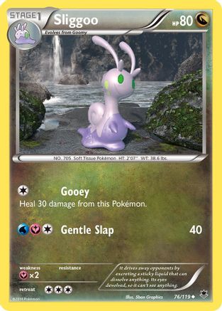 XY  Phantom Forces  076/119 Sliggoo  - Reverse Holofoil - Uncommon