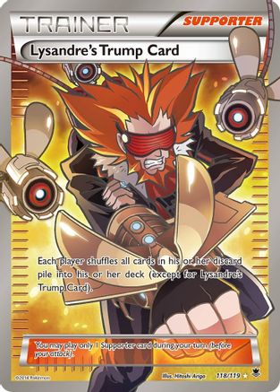 XY  Phantom Forces  118/119 Lysandre's Trump Card (118 Full Art)  - Holofoil - Ultra Rare