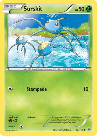 XY  Primal Clash  013 Surskit  - Common