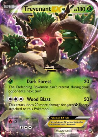 XY  Primal Clash  019/160 Trevenant EX  - Holofoil - Ultra Rare