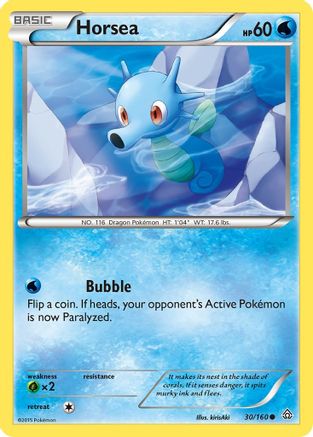 XY  Primal Clash  030/160 Horsea  - Common