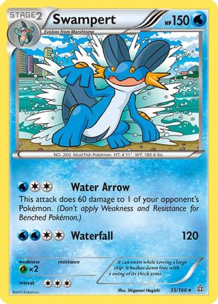 XY  Primal Clash  035/160 Swampert  - Rare