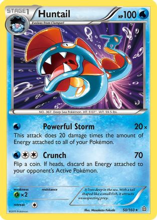XY  Primal Clash  050 Huntail  - Reverse Holofoil - Holo Rare