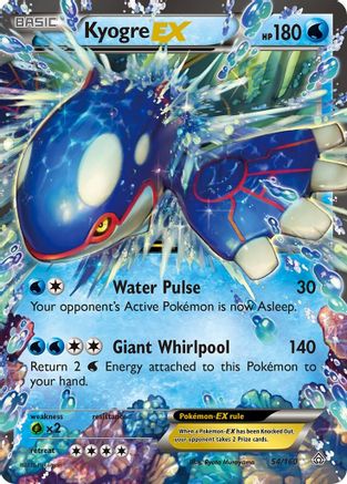 XY  Primal Clash  054/160 Kyogre EX  - Holofoil - Ultra Rare